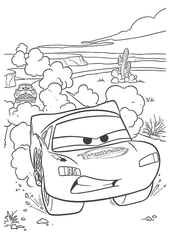 Plansa de colorat cu Cars pixar 178 88